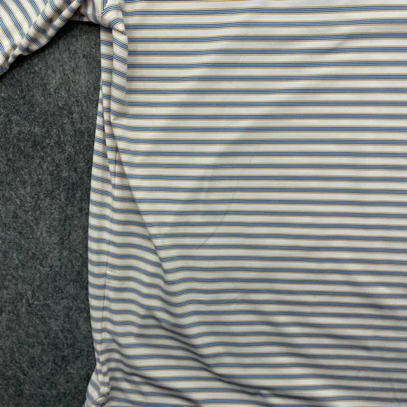 FootJoy Shirt Mens 2XL White Striped Performance Golf Polo Short Sleeve - Picture 11 of 16